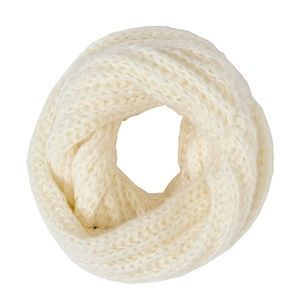 Ivory Crochet Infinity Scarf Neck Warmer